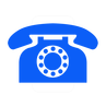Blue cartoon telephone